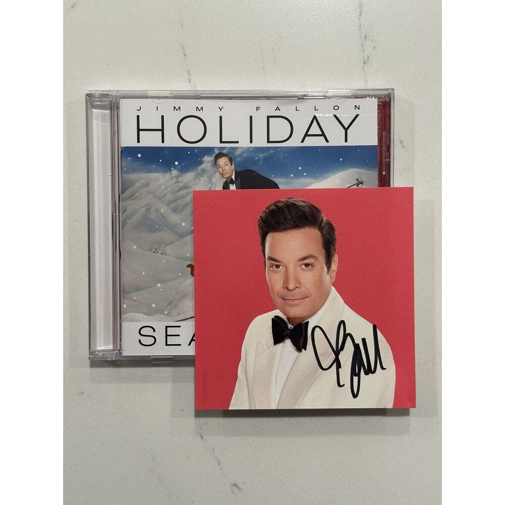Jimmy Fallon Signed Holiday Seasoning CD Autographed Insert Christmas Music